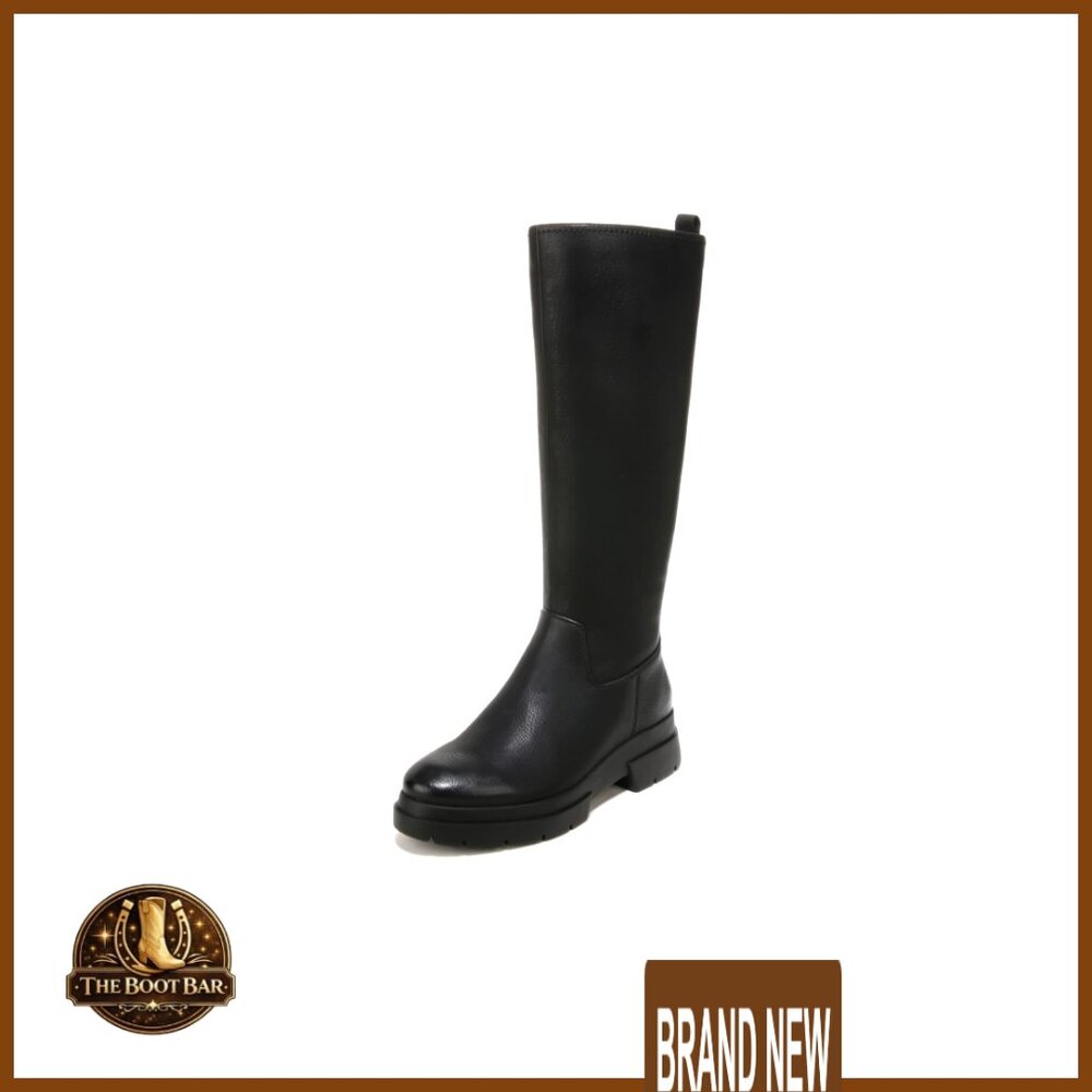 Knee-High Lug Sole Boots Water-Repellent Comfort Arch Support Moto Style
